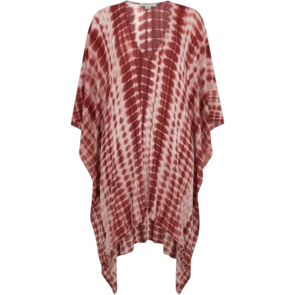 Favlux Womens Large Fashion Red White Tie Dye Kimono Cardigan Cover Up Oversized